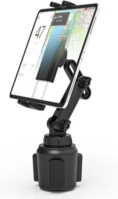Produktbild von Tablet Halterung Auto Getränkehalter mit Teleskoparm für 4-12,9 Zoll Geräte