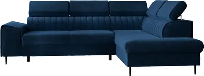 Produktbild von MIRJAN24 Ecksofa Kadurin, Wohnzimmmer L-Form mit Schlaffunktion und Bettkasten, Einstellbare Kopfstützen (Farbe: Kronos 09, Seite: Rechts)