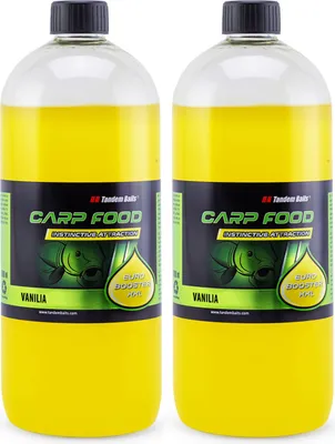 Produktbild von Tandem Baits 2-er Set Euro Booster XXL für Karpfen-Boilies Vanille, Karpfen Angeln ohne Mühe, Köder zum Große-Fische-Angeln, Karpfenzubehör für Profis & Hobby-Angler 1l