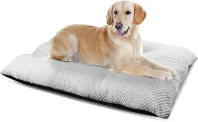 Produktbild von Hundebett 90x70x8cm - Waschbares Kissen für mittelgroße und große Hunde (Grau)