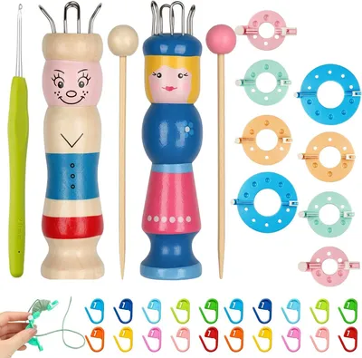 Produktbild von Strickmühle Set, inklusive Pomponmacher, für Anfänger, für DIY Projekte