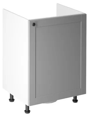 Image de Meuble sous-évier LUMEA - largeur 60 cm, gris/blanc