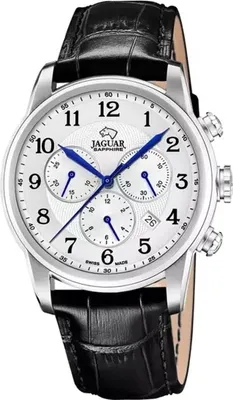Produktbild von Jaguar Herren Chronograph Uhr Acamar Elegant Luxus Leder schwarz UJ968/7