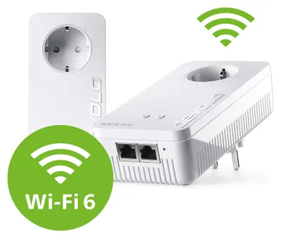 Immagine prodotto di Devolo Magic 2 WiFi 6 next Powerline starter kit 07188 Powerline, Wi-Fi 2400 MBit/s