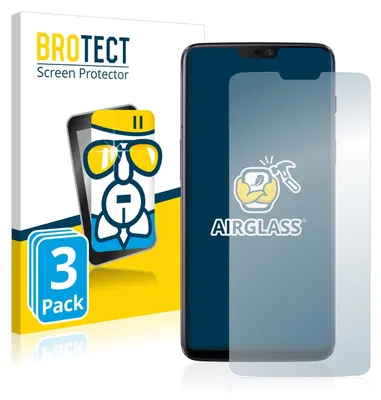 Produktbild von 3x BROTECT Schutzglas für OnePlus 6 Schutzfolie Panzer Folie Glas Display Schutz klar