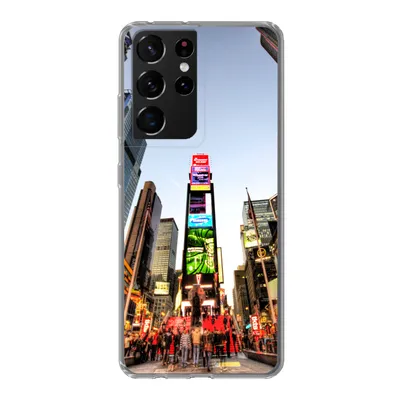 Produktbild von MuchoWow® Handyhülle Schutzhülle Hülle für Samsung Galaxy S21 Ultra New York - Nacht - Platz Silikon Softcase Handy Hülle - Mobiltelefon