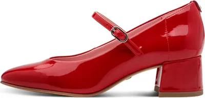 Produktbild von Tamaris Damen Pumps Lack Riemchenpumps mit Blockabsatz 1-22312-43, Größe:39 EU, Farbe:Rot
