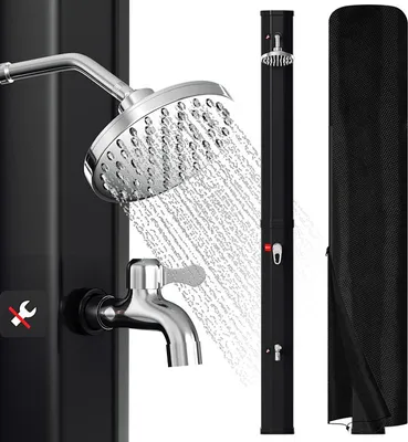 Produktbild von Izrielar Solardusche Außendusche Outdoordusche 35L mit Schutzabdeckung für Pool Camping
