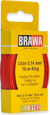 Zdjęcie produktu dla 3102 Skrętka BRAWA 0.14mm² 10m pierścień rt