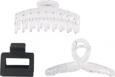 Produktbild von 3-teiliges Set Transparente Haarspangen von Donegal - Elegante und Praktische Haaraccessoires