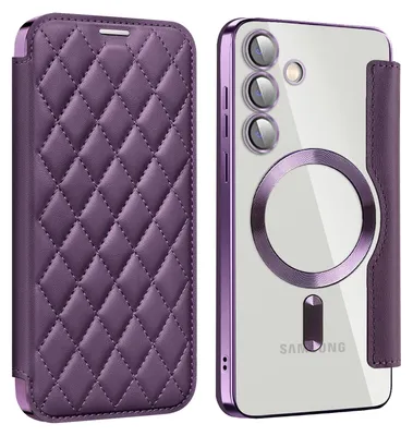 Obrázek produktu pro Pro Samsung Galaxy S24 360° Full Body Magsafe RFID Anti Data Theft Synthetic Leather Case Smart Cover