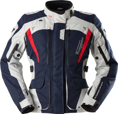 Produktbild von Furygan Apalaches Evo Damen Motorrad Textiljacke, blau/weiß/rot, L