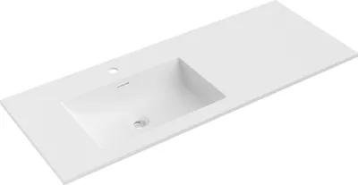 Produktbild von Mexen Otis Einbauwaschbecken links 121 x 46,5 cm, mattweiß - 25181201L