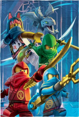 Immagine prodotto di Coperta LEGO Ninjago Templefall 150x200 cm L'ascesa dei draghi 