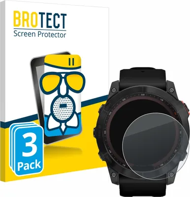 Produktbild von 3x BROTECT Entspiegelungs Schutzglas für Garmin Fenix 7X (51 mm) Schutzfolie Panzer Folie Glas Display Schutz matt