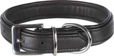 Image de Trixie Active Comfort collier 31-37 cm/25 mm noir cuir véritable cousu