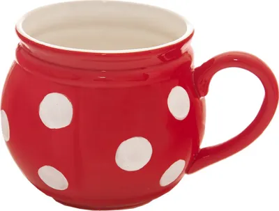 Obrázek produktu pro Keramický hrnek 1000ml KRAJÁČ PUNTÍK červený