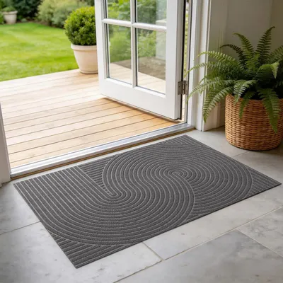 Immagine prodotto di Tappetino antiscivolo interno, grigio, 80x120 cm, per catturare lo sporco