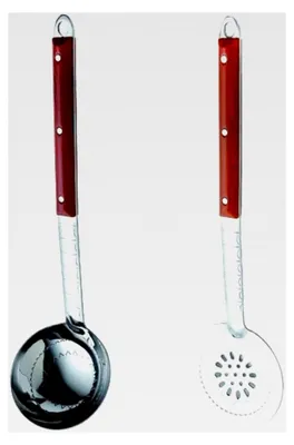 Produktbild von Schaumlöffel aus Edelstahl, Kochlöffel-Set 2-teilig, Küchenhelfer-Set aus Edelstahl 304