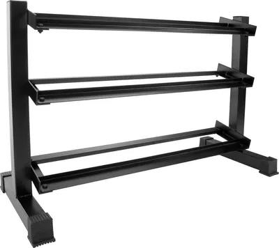 Produktbild von Kompakthantel-Ständer mit 3 Ablagen, 119x50x76 cm