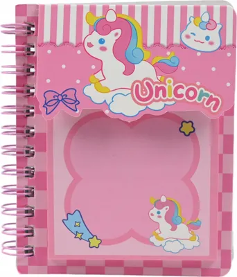 Zdjęcie produktu dla Mini Notes Dla Dzieci Kołowy Zeszyt Jednorożec Prezent Różne Kolory