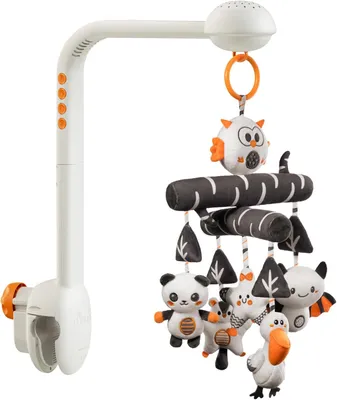 Productafbeelding van Babybed mobiel 0-9 maanden, 3 in 1, met muziek en projectielicht, voor baby's