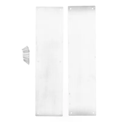 Produktbild von 2 Stück Türtrittplatten, dekorativ, aus Edelstahl 304, Türschutz-Trittplatten für Innen- und Außentüren