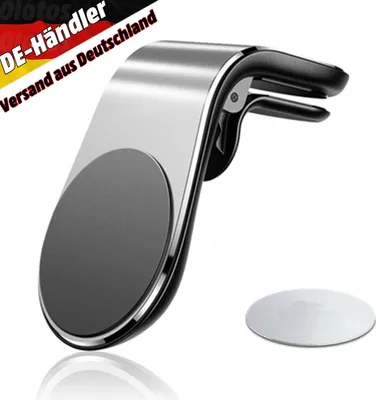 Produktbild von Handyhalter fürs Auto Magnet Kfz Handy Halterung Lüftung Superstark Magnetkraft mit 5 Magnete magnetisch Auto Handyhalterung für alle Handys und Smartphones Silber