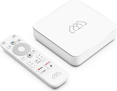 Produktbild von Homatics Box R Android TV Mediaplayer (4K UHD, HDR, 5GHz WiFi, Bluetooth, Sprachfernbedienung, Weiß)