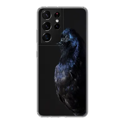 Produktbild von MuchoWow® Handyhülle Schutzhülle Hülle für Samsung Galaxy S21 Ultra Vogel - Tiere - Schwarz Silikon Softcase Handy Hülle - Mobiltelefon