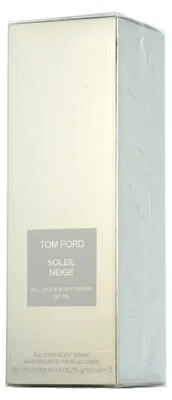 Zdjęcie produktu dla TOM FORD Soleil Neige Aobs, 150 ml, Kobiety, Skóra uniwersalna, DIMETHYL ETHER · WATER\AQUA\EAU · ALCOHOL DENAT. · FRAGRANCE (PARFUM) · BENZYL SALICYLATE ·..., Zjednoczone Królestwo, 1 szt.