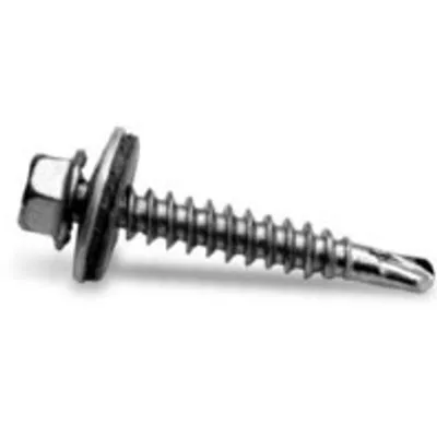 Obrázek produktu pro 500 Kus Šestihranný šroub do plechu 6x25mm s těsněním. - Závrtný šroub 6x25mm 1000212