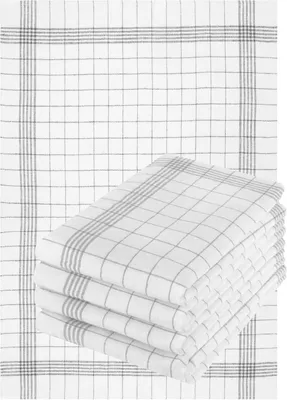 Produktbild von 5er Set 50x70cm Geschirrtücher Baumwolle extrem strapazierfähig und saugstark trocknergeeignet - Gastronomiequalität - Geschirrtücher BW grau