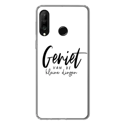 Obrázok produktu pre Kryt mobilného telefónu pre Huawei P30 Lite Príslovia - Citáty - Radujte sa z maličkostí Silikónové mäkké puzdro