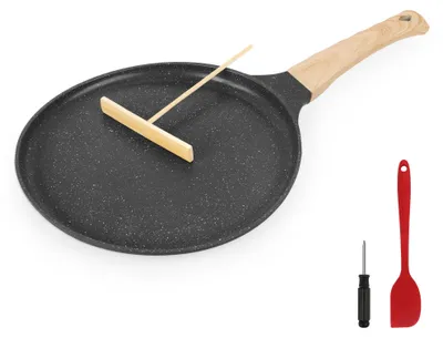 Crêpepfanne 24 cm, antihaftbeschichtet, PFOA-frei, inkl. Zubehör