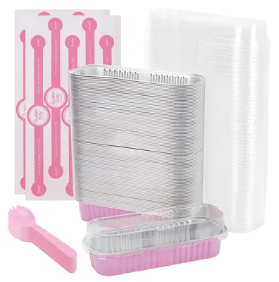 Produktbild von 100 Mini-Backformen mit Deckel und Messlöffeln, 200 ml