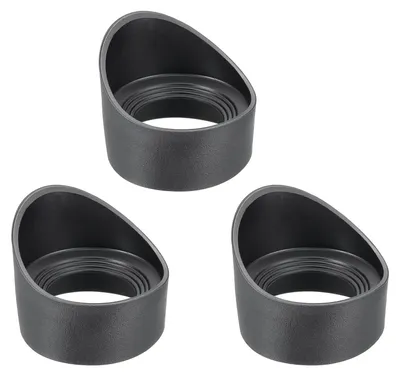 3er-Set Gummi-Okularabdeckungen 46,8 mm Schwarz