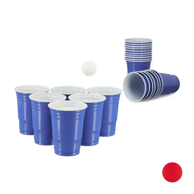 Produktbild von relaxdays 50 x Beer Pong Becher blau