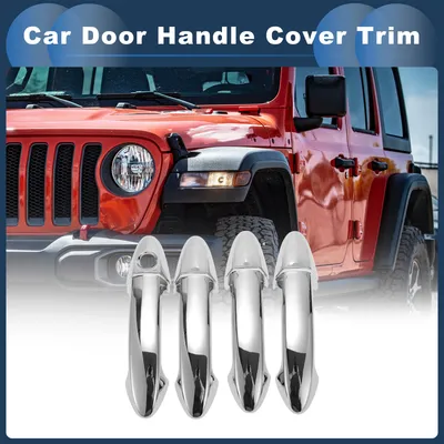 Image de Enjoliveur De Poignée De Porte De Voiture, Coque De Poignée De Porte Latérale Pour Ford Fiesta 2009-2016 En Abs Ton Argent, 1 Ensemble