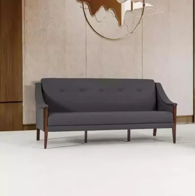 Immagine prodotto di Divano di design grigio scuro divano a tre posti mobili imbottiti mobili da ufficio