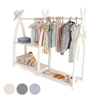 Produktbild von Kleiderstange Baby Kinderzimmer Kinderkleiderstange Beige Baby Garderobe 100% ECO