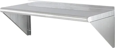 Produktbild von 30,5 cm x 91,4 cm Edelstahlregal, wandmontiertes schwimmendes Regal mit Halterungen, 113 kg Tragkraft, Regale für den gewerblichen Gebrauch, strapazierfähiges Lagerregal für Restaurants, Küchen, Bars, Privathaushalte und Hotels
