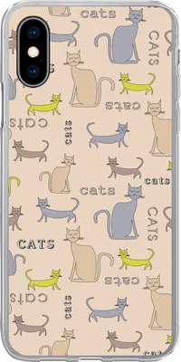 Produktbild von MuchoWow® Handyhülle Schutzhülle Hülle für Telefoonhoesje iPhone X Muster - Katze - Zitat - Jungen - Mädchen - Kinder - Kind Silikon Softcase Handy Hülle - Handyhülle