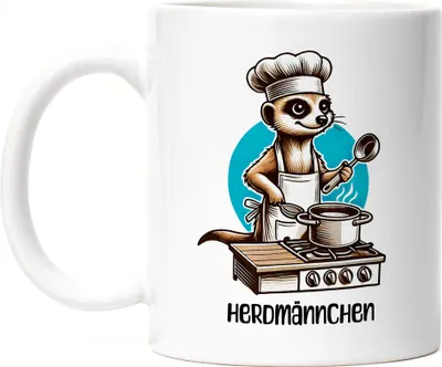 Produktbild von Herdmännchen Tasse weiß Koch Hobbykoch Chefkoch Küche Kochen Grillen