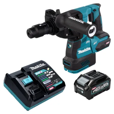 Image de Marteau-perceuse sans fil Makita HR 002 GM101, 40 V max, 2,9 J, SDS plus, moteur sans balais + 1 batterie 4,0 Ah + chargeur