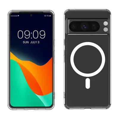 Produktbild von kwmobile Crystal Hülle kompatibel mit Google Pixel 8 Pro - transparentes Hard Case mit TPU Bumber - Schutzhülle mit Ecken Schutz - Transparent