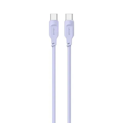 Produktbild von USAMS USB-C-auf-USB-C-Kabel, 1,2 m, 100 W, Schnellladung, Lila