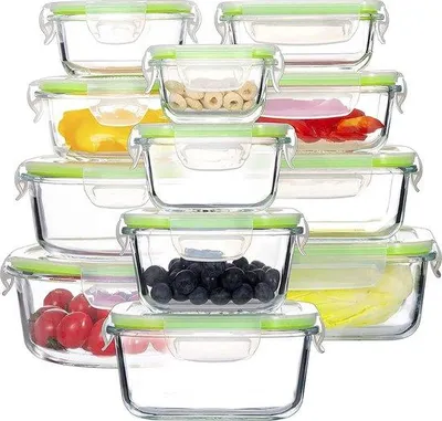 Produktbild von Famanu Vorratsbehälter Set aus Glas - 24-teilig