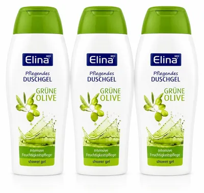 Produktbild von Elina Med Pflegendes Duschgel Grüne Olive – 250 ml (3 Pack)