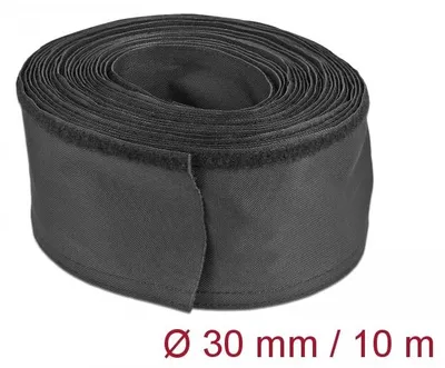 Image de DELOCK Gewebeschlauch Klettverschl. hitzebest.10mx30mm Black